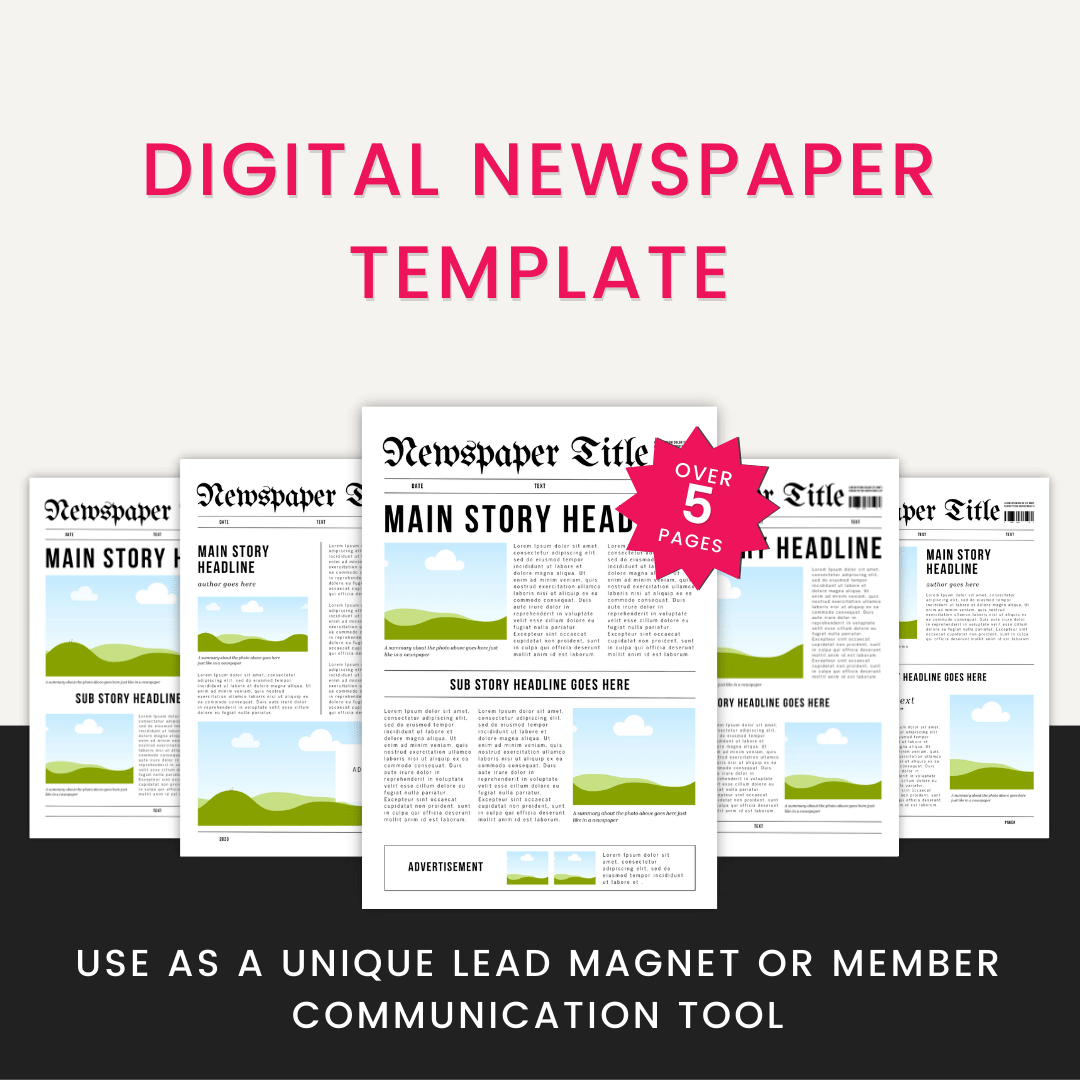 Digital Newspaper Template Product Images