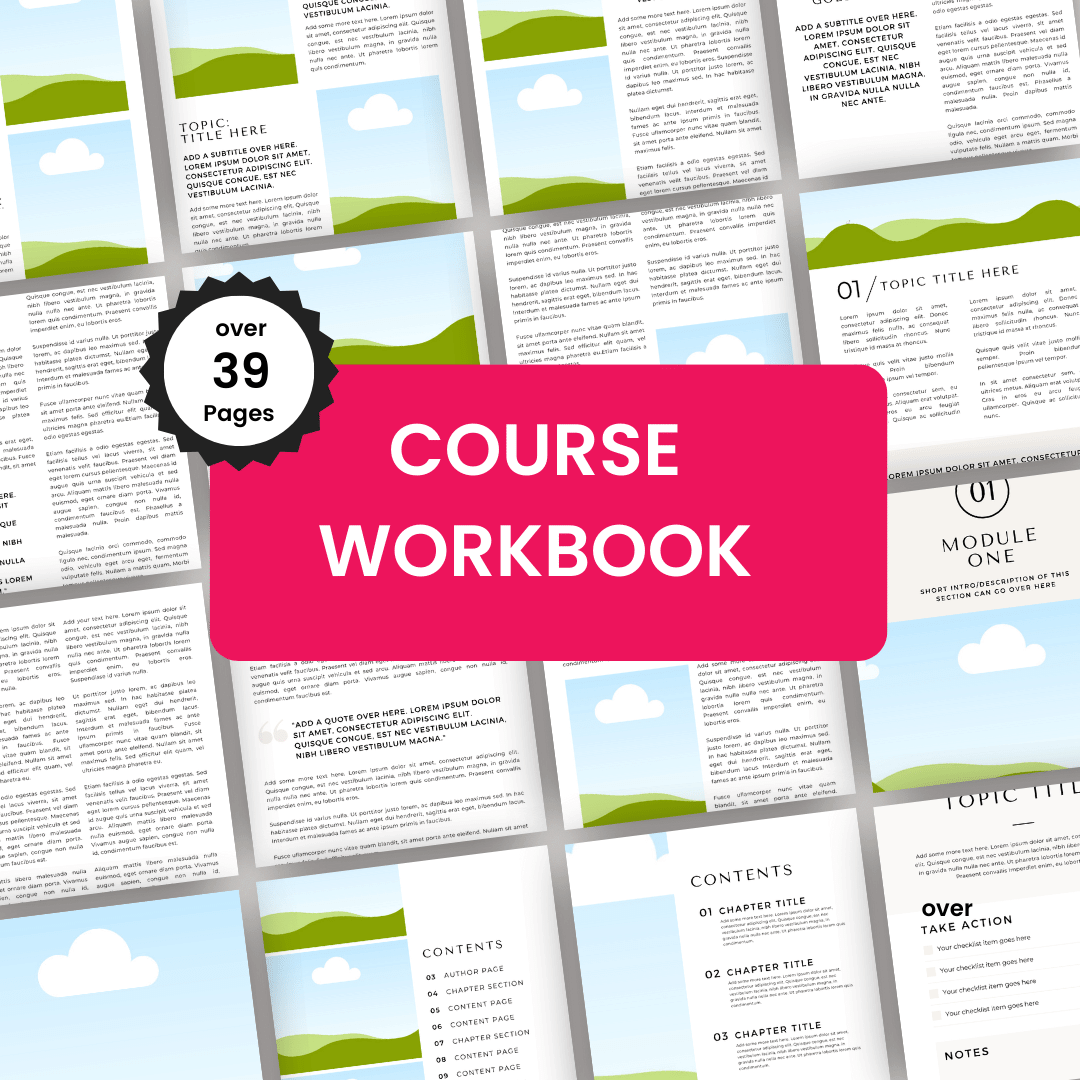 Digital Product Creator Canva Bundle Course Workbook