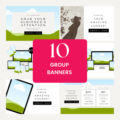 Digital Product Creator Canva Bundle Group Banners