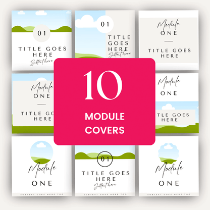 Digital Product Creator Canva Bundle Module Covers