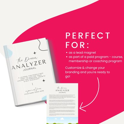 Dream Analyzer Journal Perfect For Lead Magnet And Paid Program