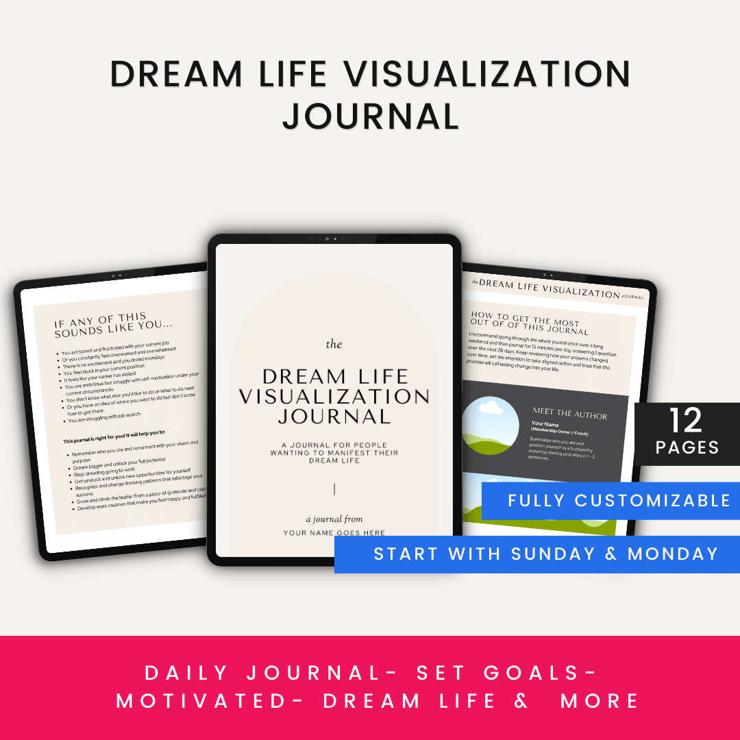 Dream Life Visualization Journal Product Images