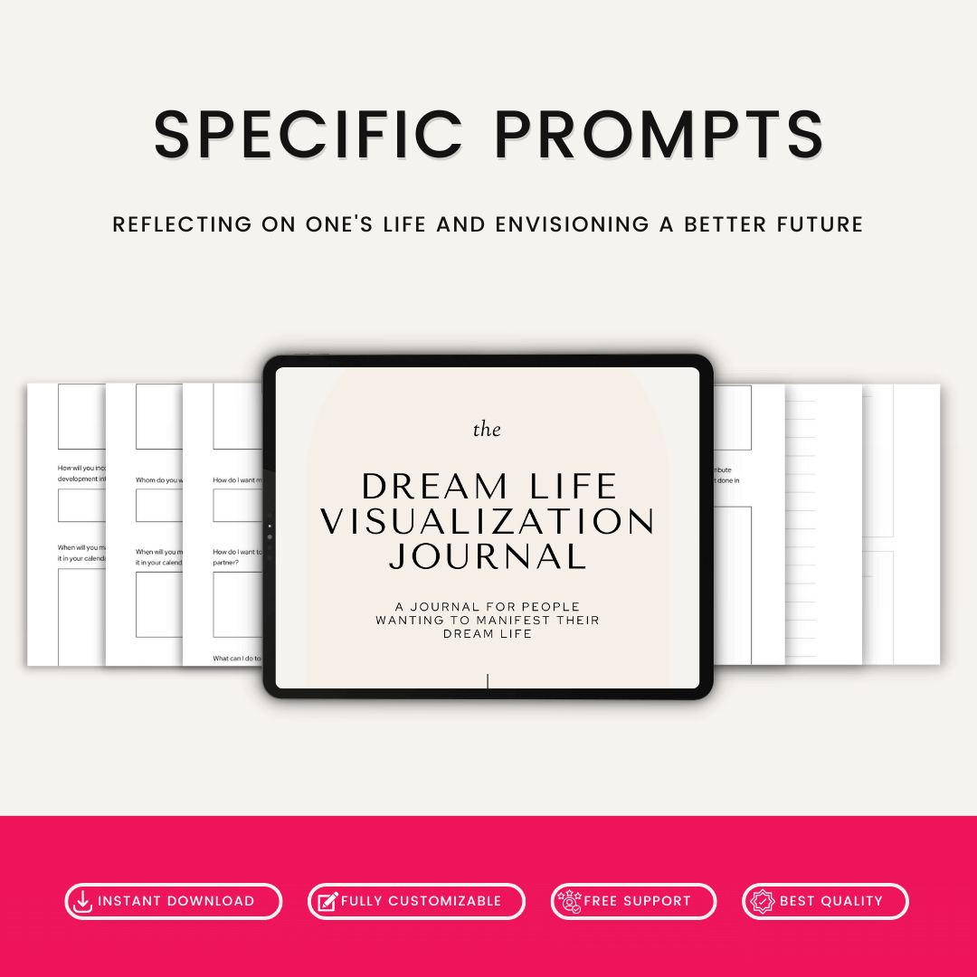 Dream Life Visualization Journal Specific Prompts For Better Future