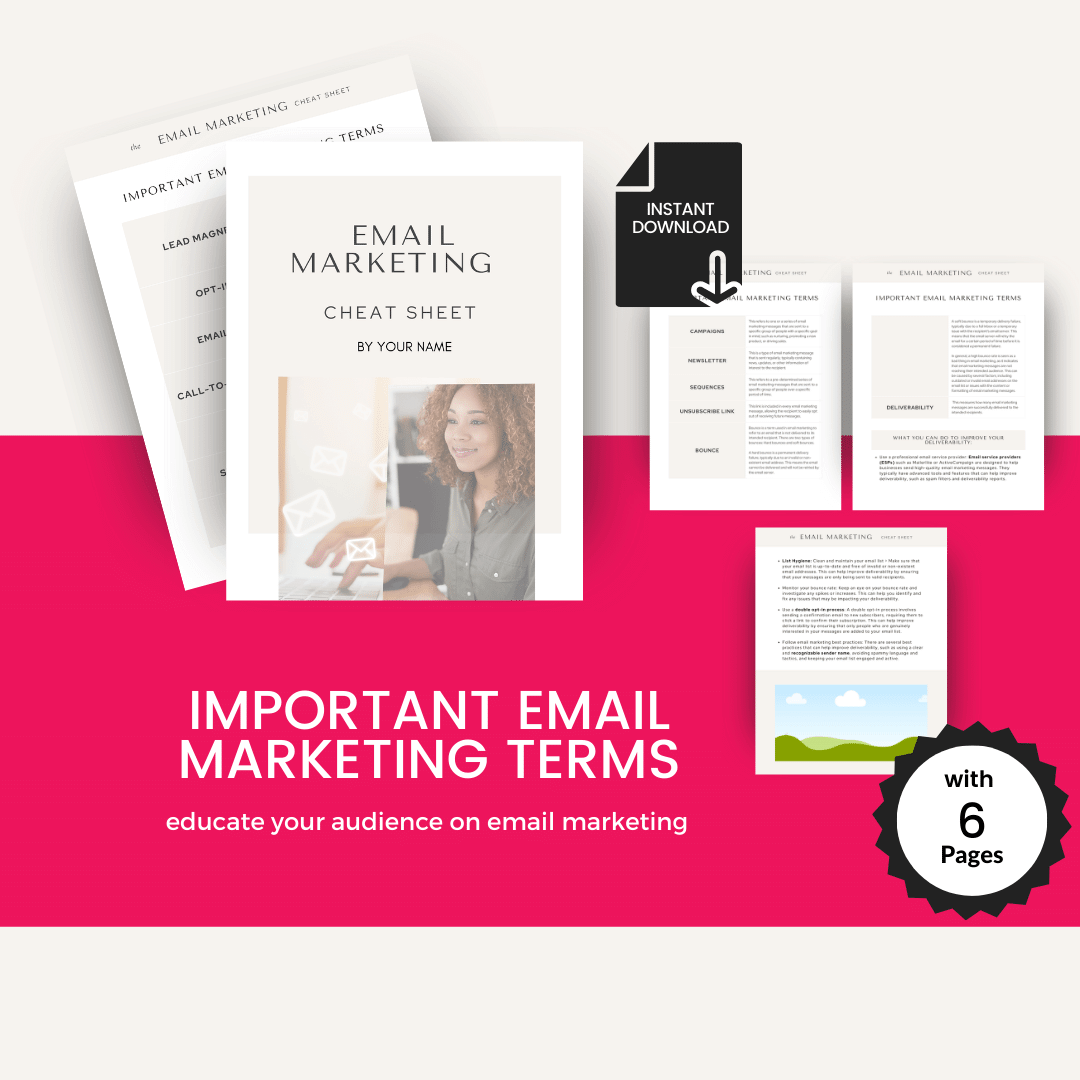 Email Marketing Cheat Sheet Important Terms