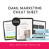Email Marketing Cheat Sheet Product Images