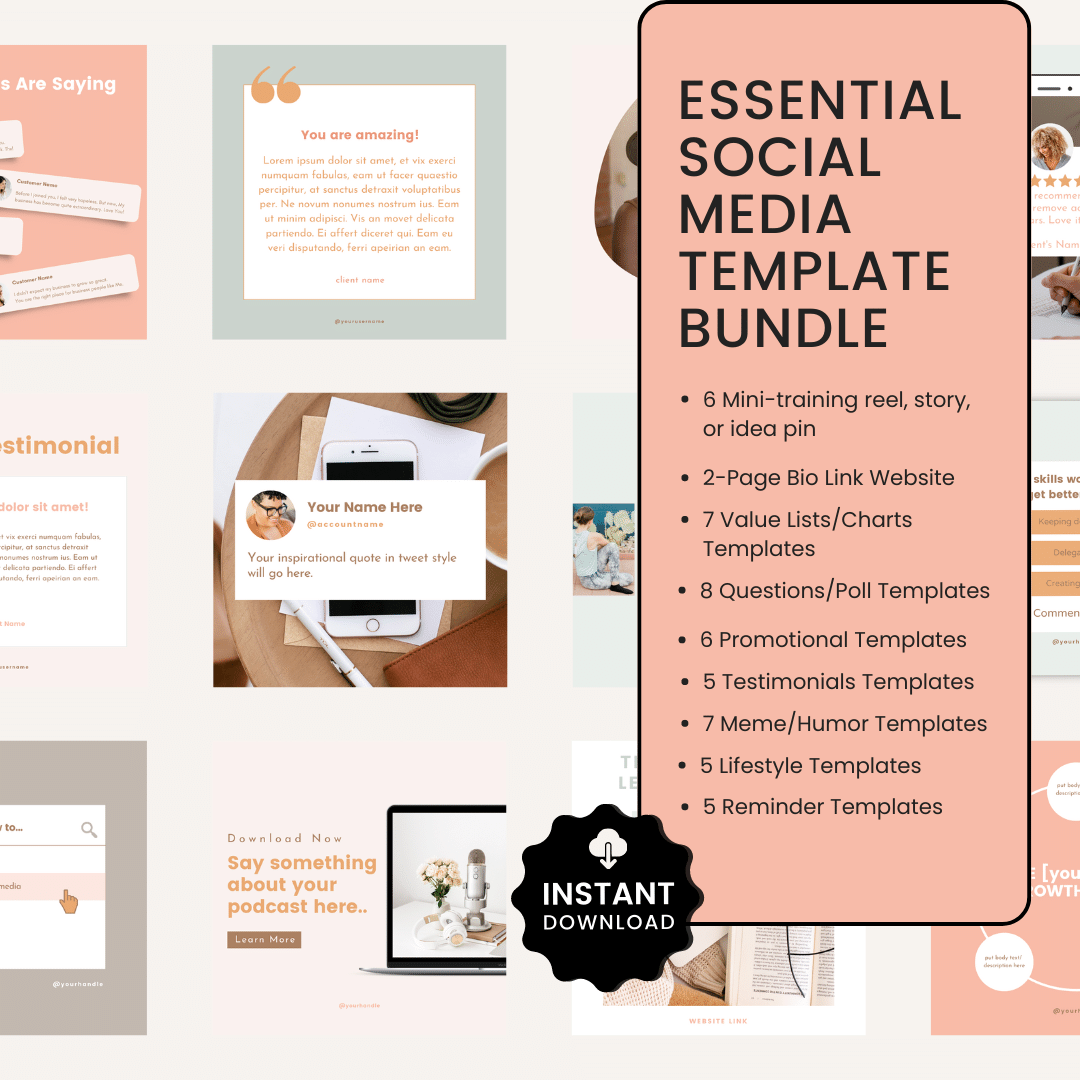 Essential Social Media Template Bundle Product Images