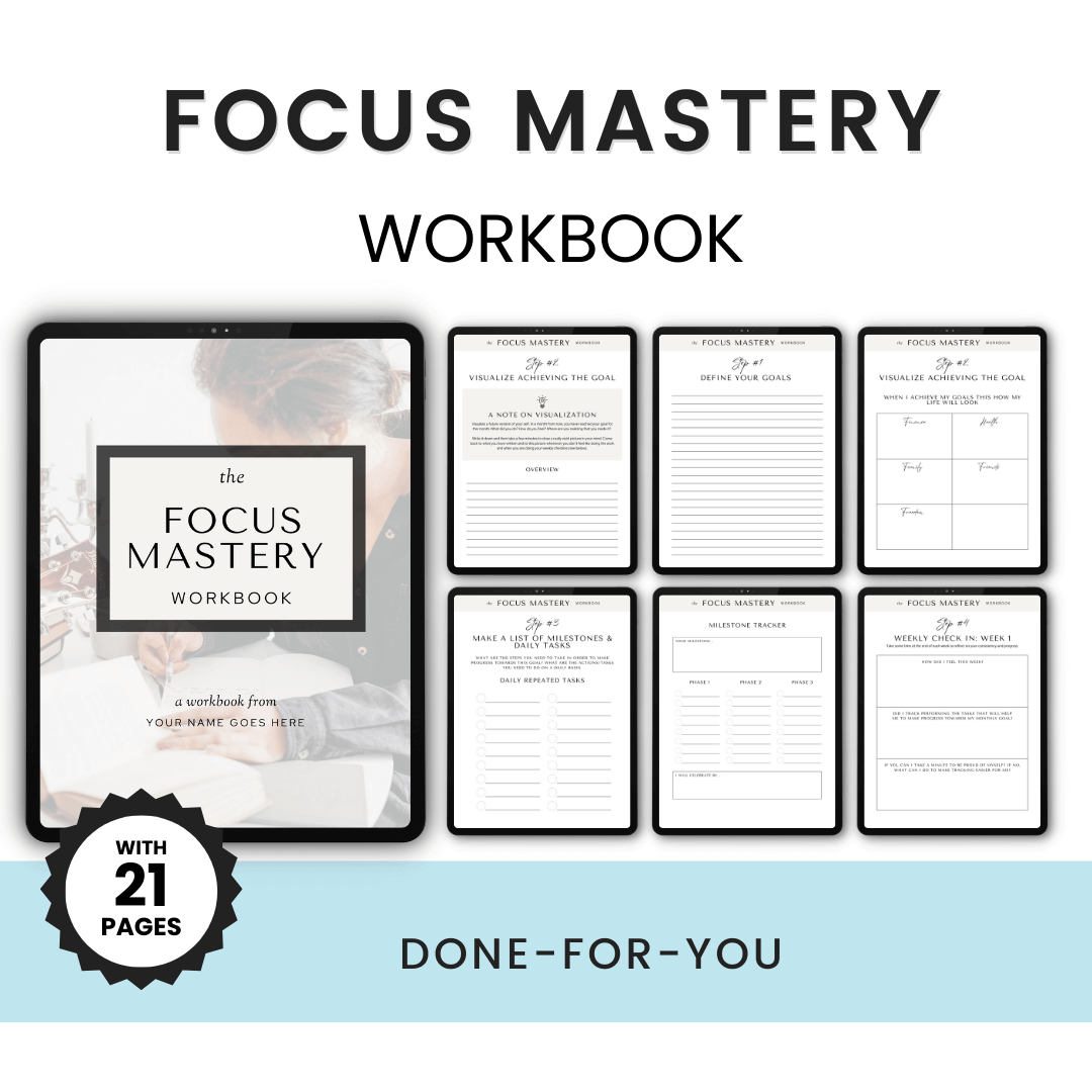 Focus Mastery Workbook Product Images