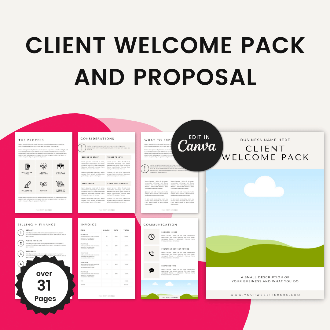 Freelancer Starter Kit Client Welcome Pack And Proposal