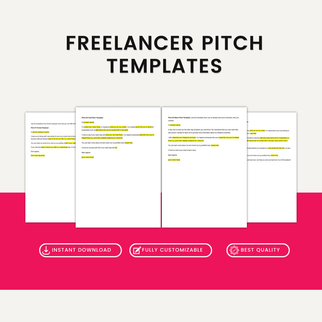 Freelancer Starter Kit Pitch Templates