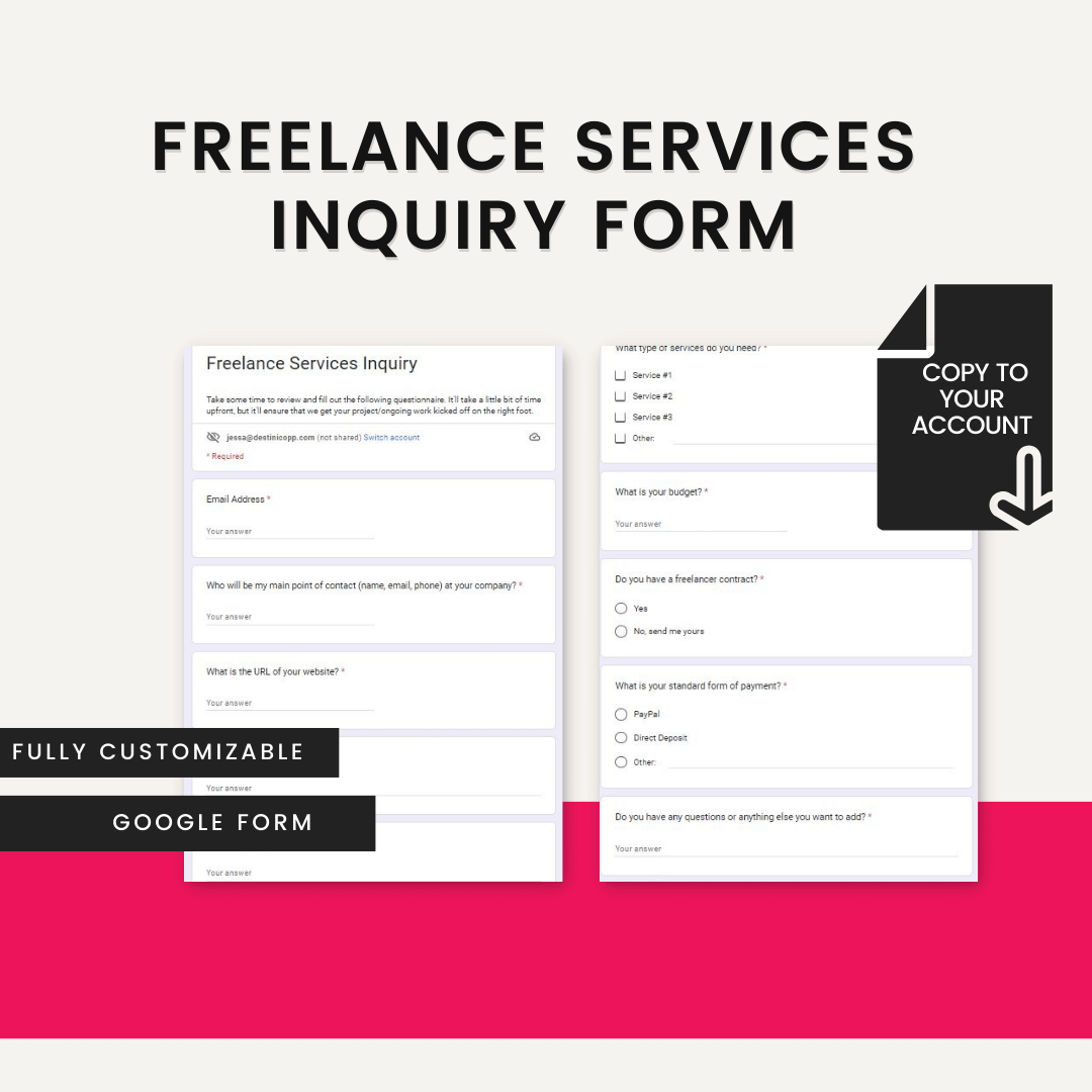 Freelancer Starter Kit Services Inquiry Form