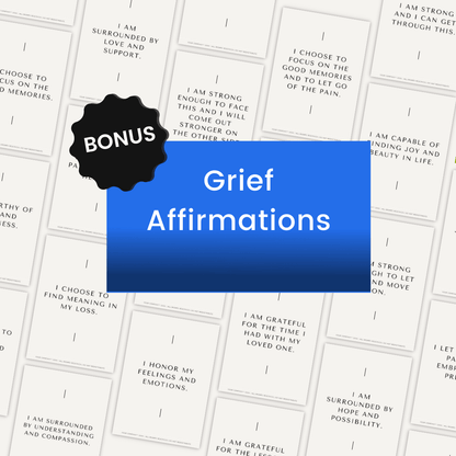 Grief Journey Journal and Affirmations Bundle Canva Affirmations