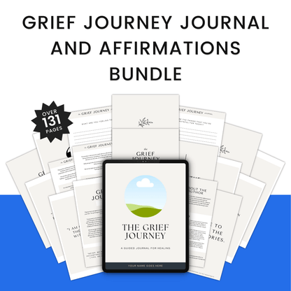 Grief Journey Journal and Affirmations Bundle Product Images