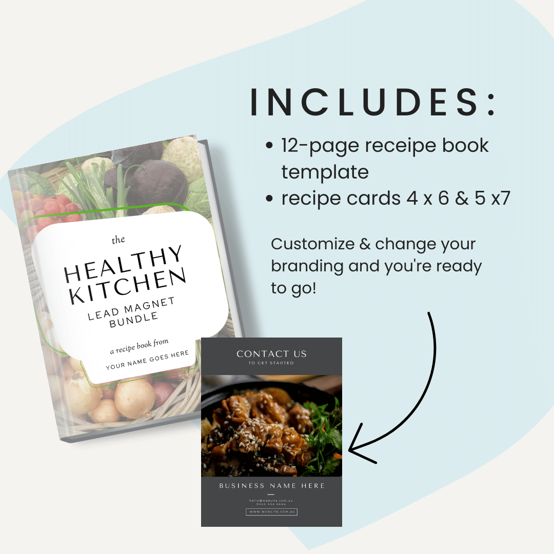 Healthy Kitchen Lead Magnet Bundle Perfect For Lead Magnet And Paid Program
