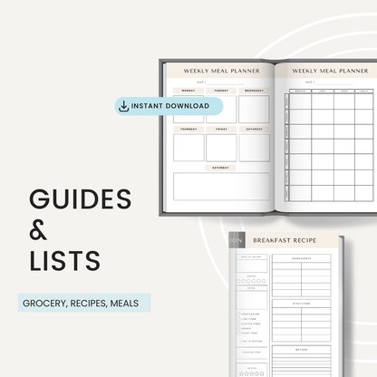 Meal Master Planner Guides and Lists