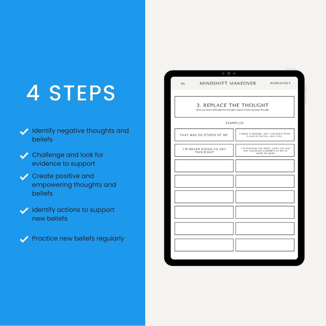 Mindshift Makeover Worksheet Steps