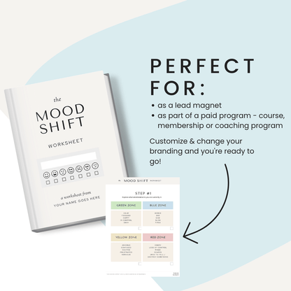 Mood Shift Worksheet Perfect For Lead Magnet And Paid Program