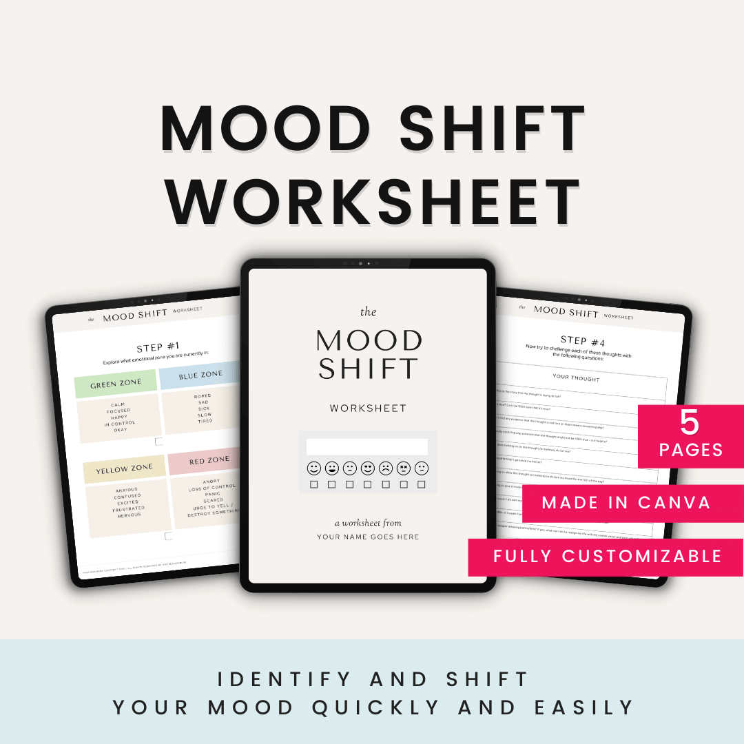 Mood Shift Worksheet Product Images