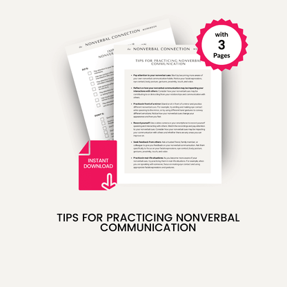 Non Verbal Connection Workbook Tips Do&