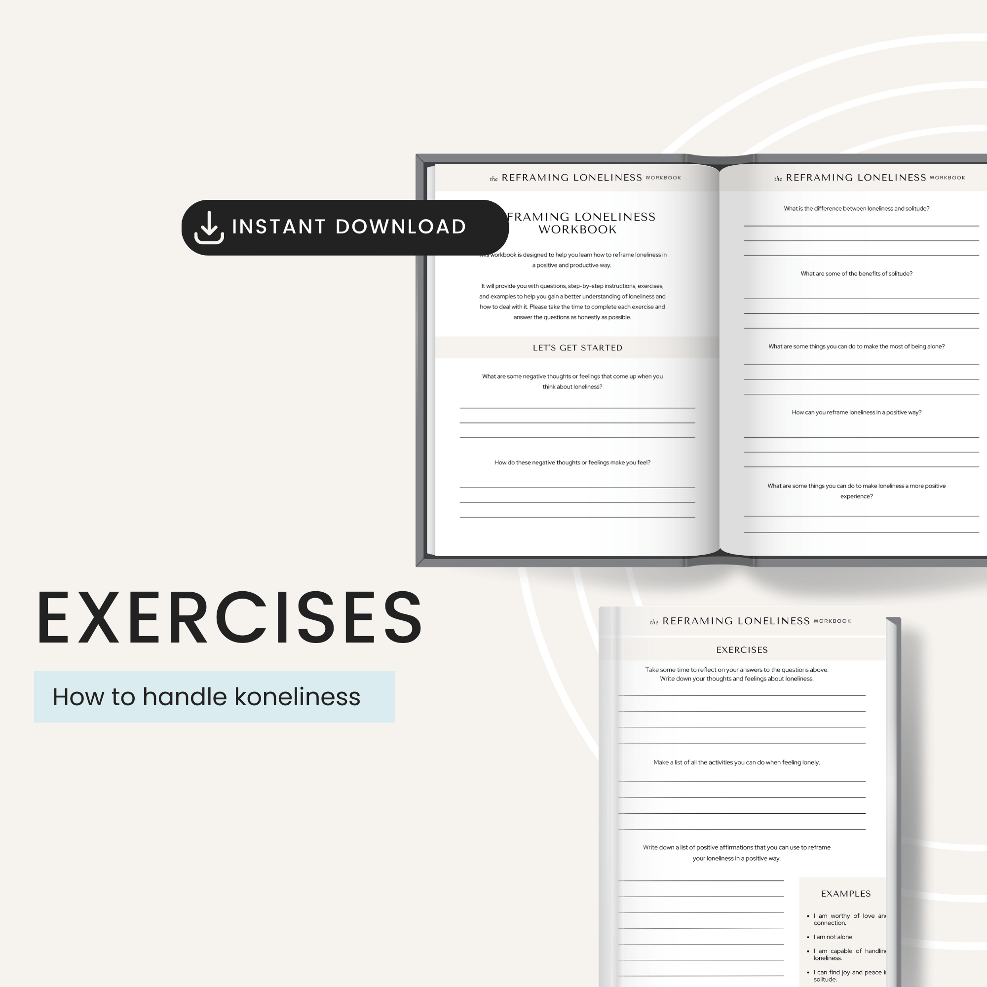Reframing Loneliness Workbook Includes Exercises