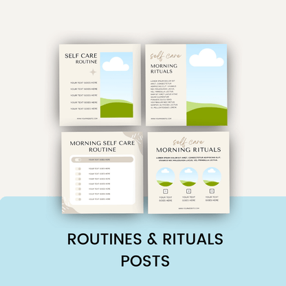 Self Care Challenge And Course Promo Kit Routines And Rituals Posts