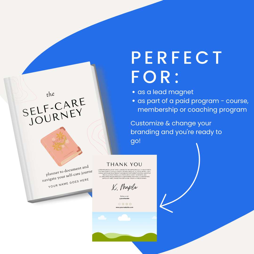 Self Care Journey Planner Perfect For Lead Magnet And_Paid Program