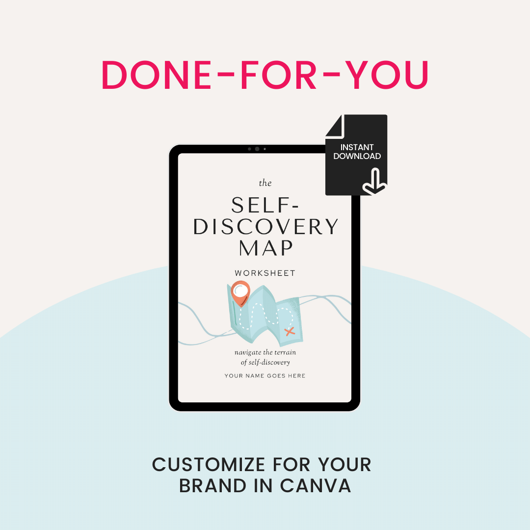 Self Discovery Map Worksheet Done For You Image