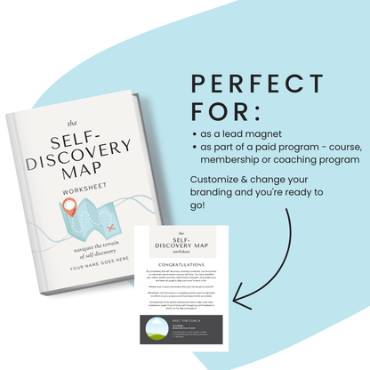 Self Discovery Map Worksheet Perfect For Lead Magnet And Paid Program