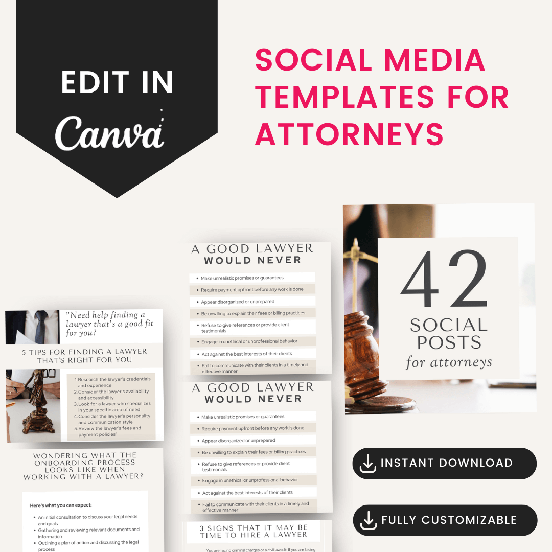 Social Media Templates For Attorneys Product Images