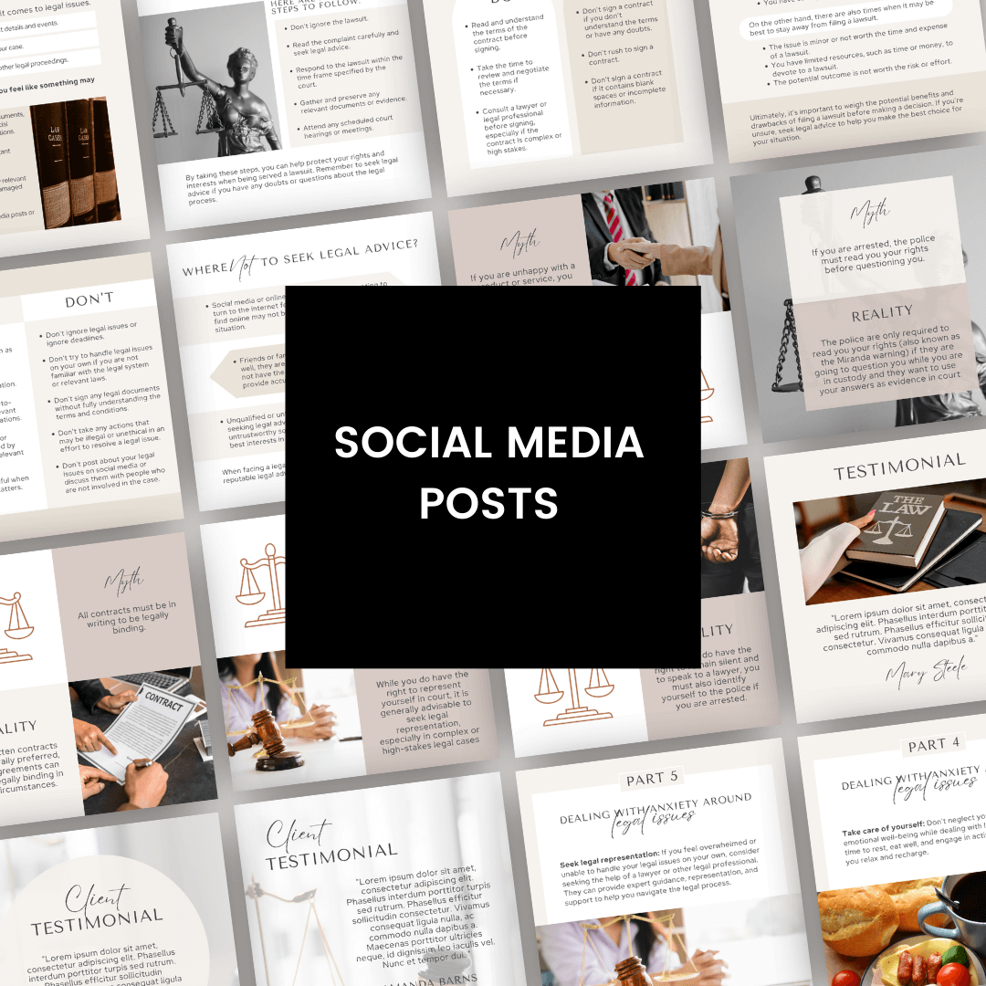 Social Media Templates For Attorneys Social Posts