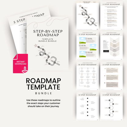 Step by Step Roadmap Template Bundle To Outline Steps