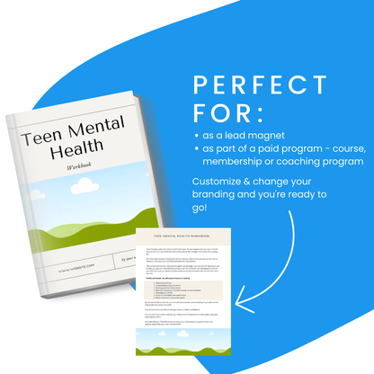Teen Mental Health Workbook Perfect For Lead Magnet And Paid Program