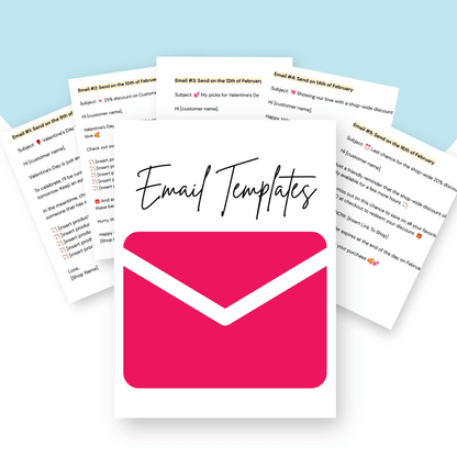Valentines Day Digital Product Email Templates