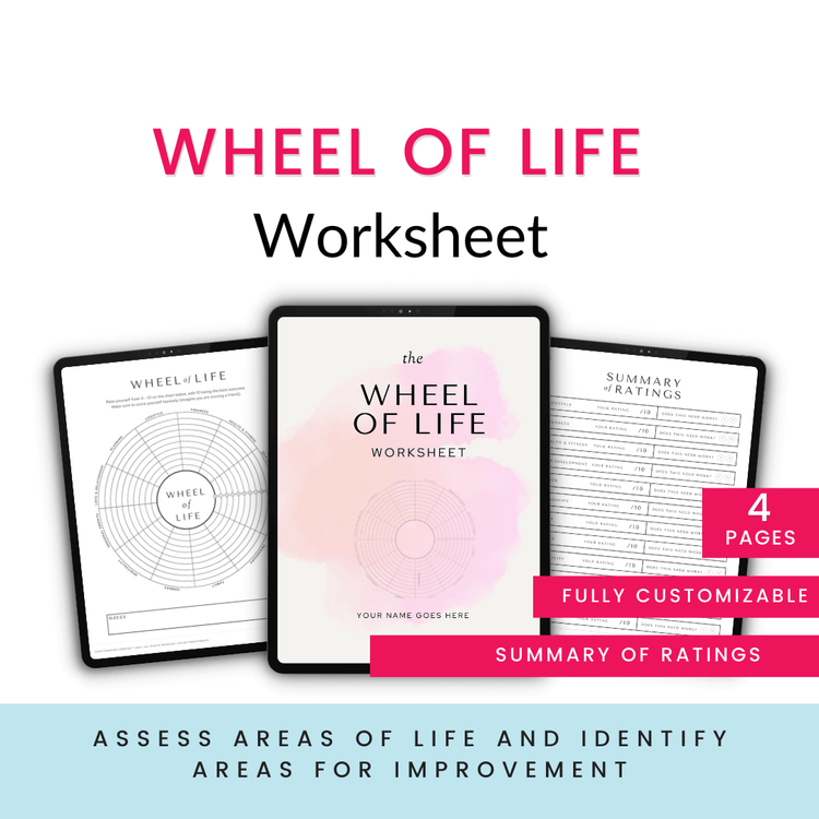 Wheel of Life Worksheet HelloContent