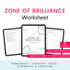 Zone Of Brilliance Worksheet Product Images