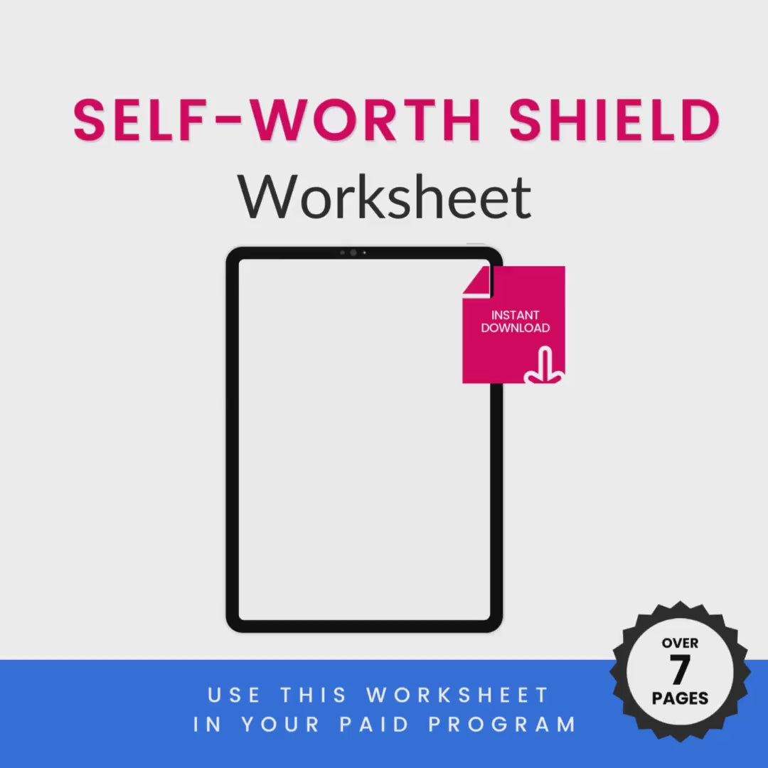 Self-Worth Shield Worksheet Product Video